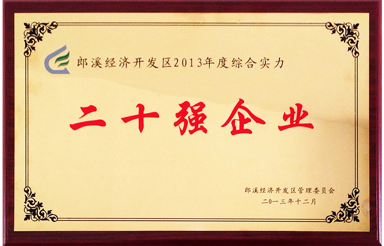 二十強(qiáng)企業(yè)